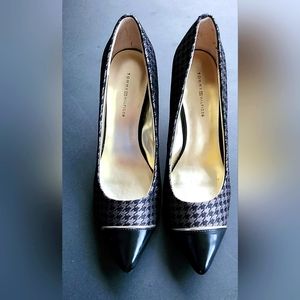 Tommy Hilfiger, Like New, Size 8M, Black Houndstooth Heels